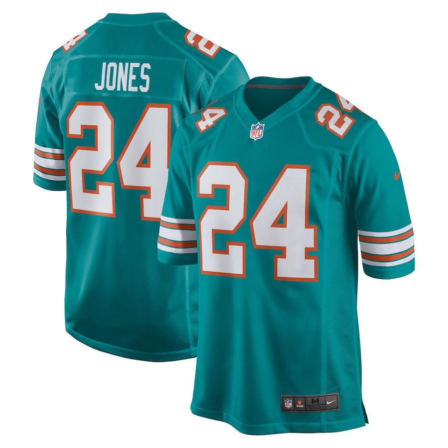Men Miami Dolphins #24 Byron Jones Nike Green Alternate Game NFL Jersey